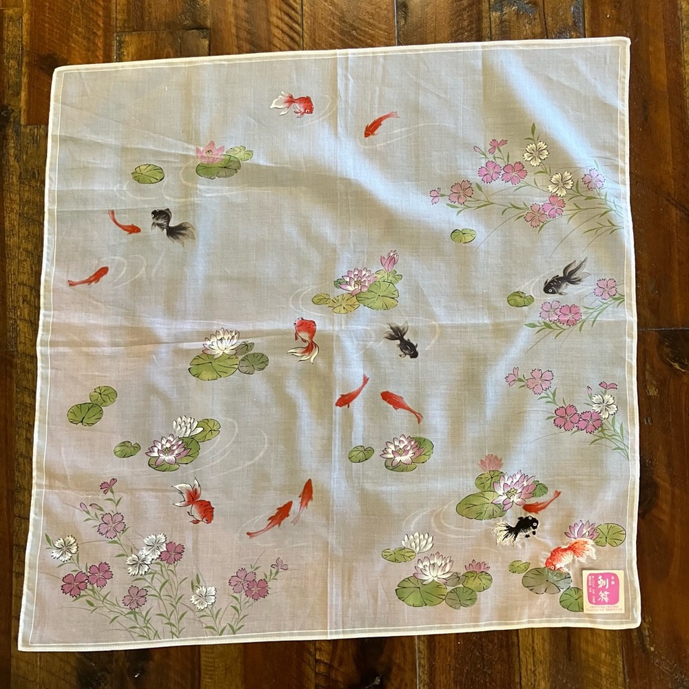 Koi and Goldfish Patterned Scarf